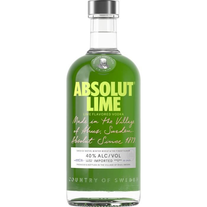 Absolut Lime - Vodka aromatisée - 40% - 70 cl