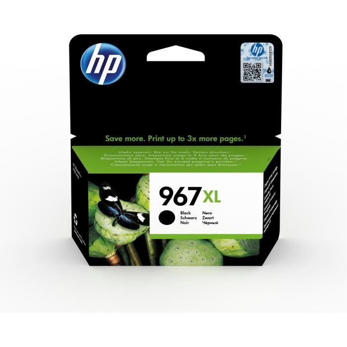 HP 967XL Cartouche d'encre noire grande capacité authentique (3JA31AE) pour HP OfficeJet Pro 9010 / 9020 series