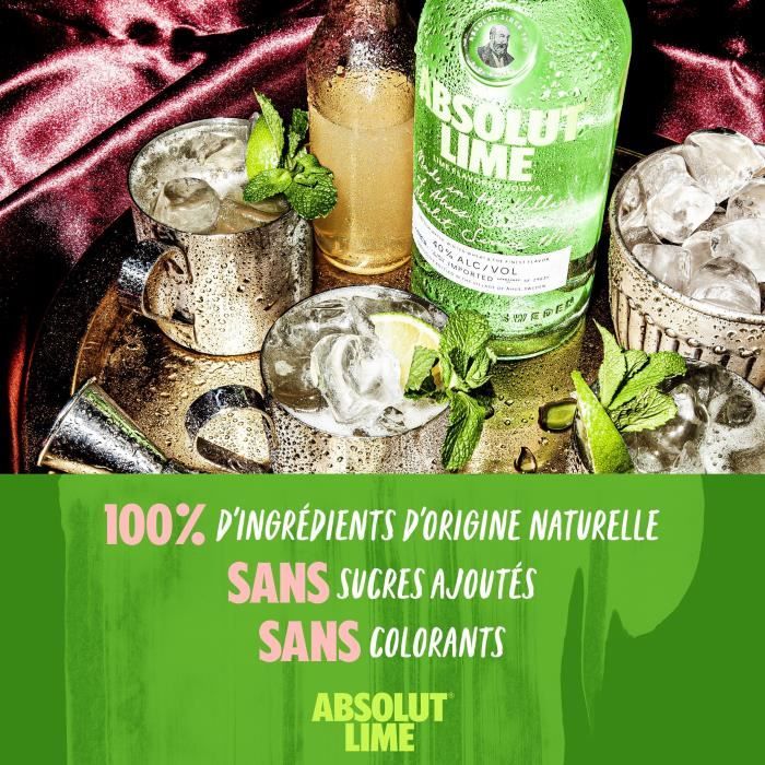 Image secondaire de Absolut - Lime - Vodka aromatisée - 40,0% Vol. - 70cl