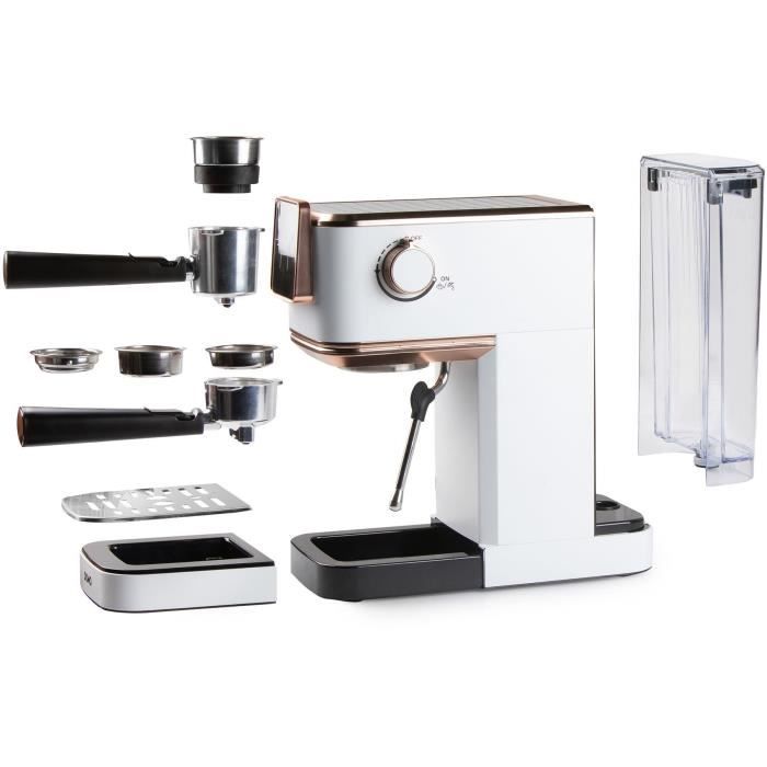 Image secondaire de Machine a expresso 3 en 1 - DOMO - DO746K - 1350 W - 20 Bar - Blanc / Rose