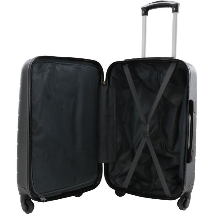CITY BAG Valise Cabine Ultralight ABS 4 Roues Argent