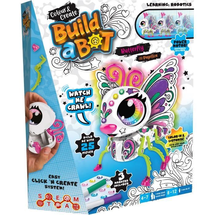CRAYOLA Color & Create Robot Interattivo Farfalla da Costruire e Personalizzare - Dai 4 Anni in su