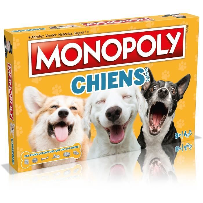 Monopoly Dogs - Board Game - WINNING MOVES - Monopoly featuring dogs of different breeds.