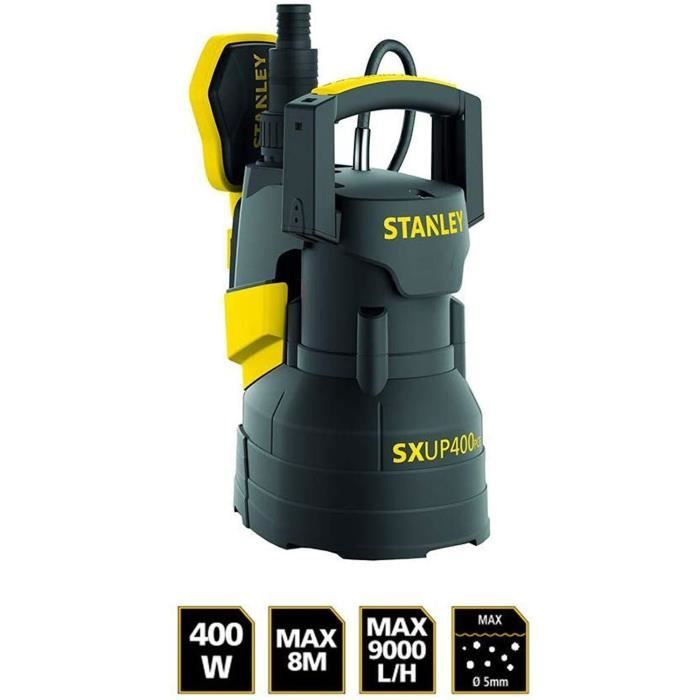 STANLEY - Pompe vide cave eau claire 400 W - Plastique