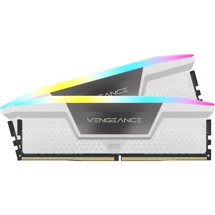 Corsair Vengeance RGB DDR5 - 32GB 2x16gb DIMM - 5200MHz - Unbuffered, 40-40-40-77, XMP 3.0, White Heatspreader, RGB LED, 1.25V