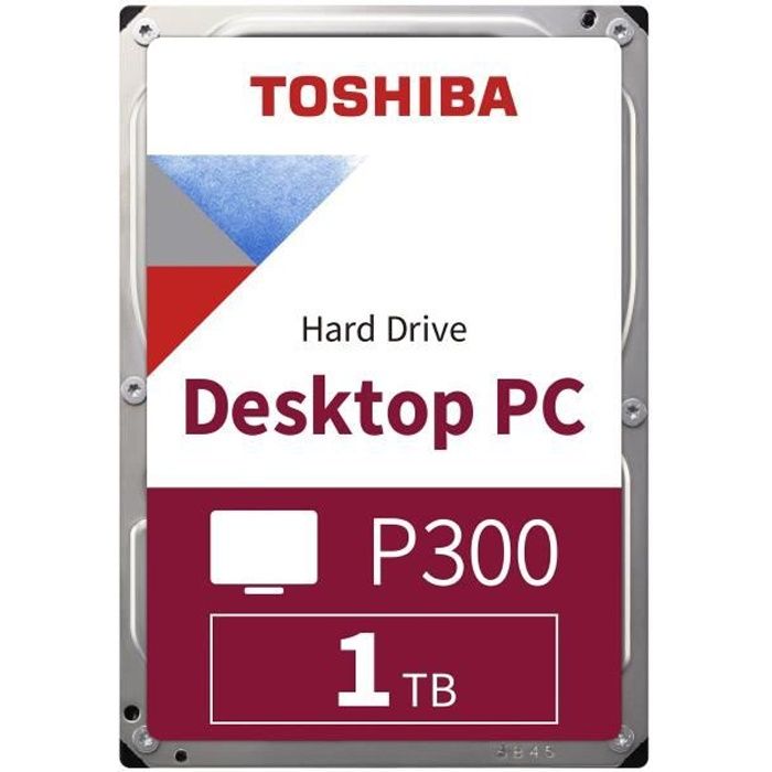 TOSHIBA - Disque dur Interne - P300 - 1To - 7 200 tr/min - 3.5 Boite Retail (HDWD110EZSTA)