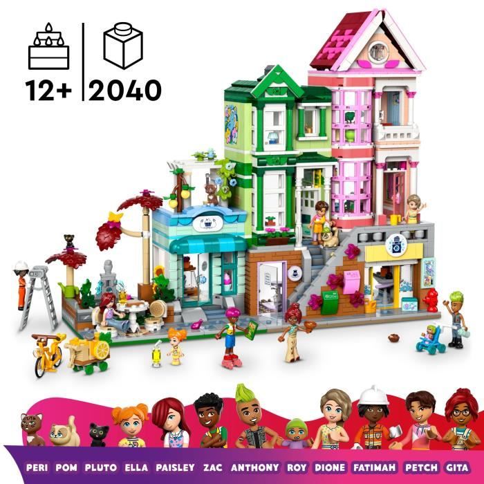 Image secondaire de LEGO Friends 42670 Les appartements et boutiques de Heartlake City Jeu créatif pour filles