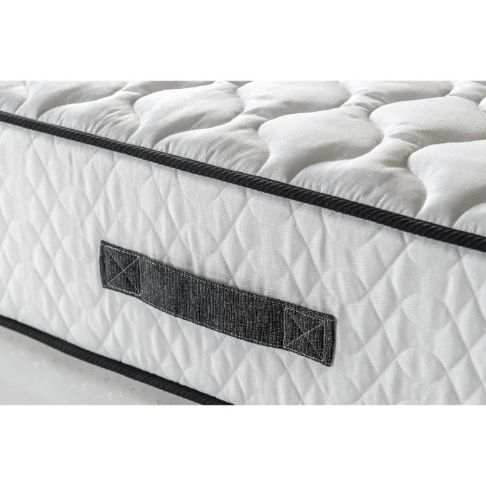 DEKO DREAM RELAX - Pack pret a dormir - Matelas + sommier 160x200 + couette + 2 oreillers - Ressorts - 7 zones - 24 cm - Ferme