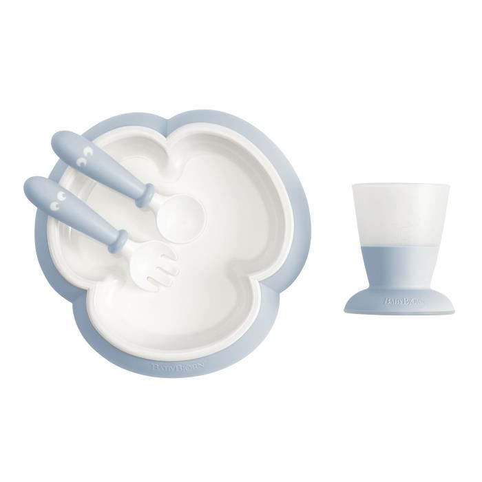 BABYBJÖRN Ensemble Repas Bébé, lot de 4, Bleu pastel