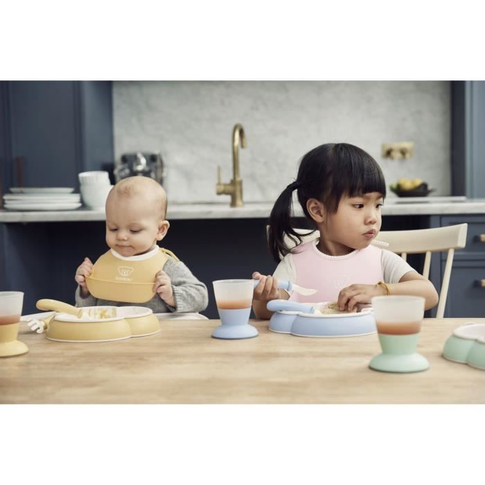 BABYBJÖRN Ensemble Repas Bébé, lot de 4, Bleu pastel