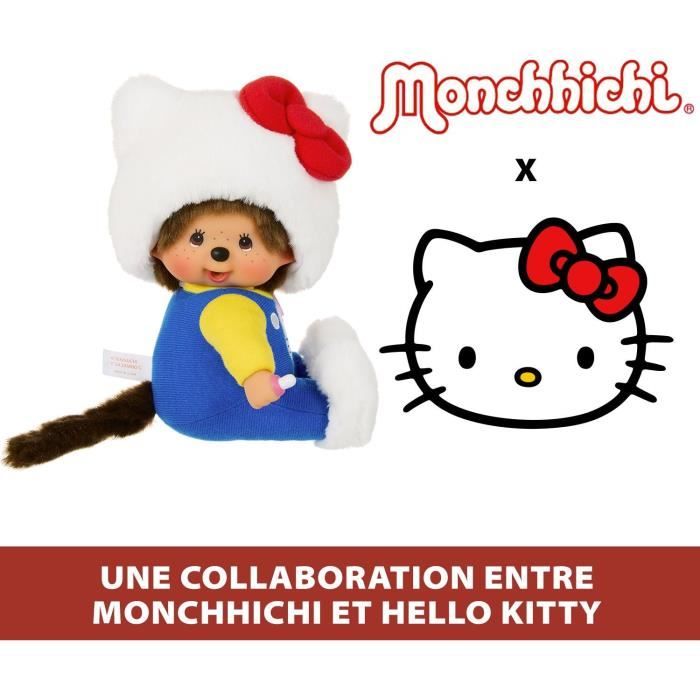 Image secondaire de Peluche - BANDAI - Monchhichi - SE205035 - Hello Kitty Assis - 20 cm