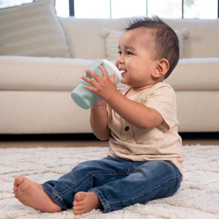 Image secondaire de Tasse en Silicone pour Bébé - Infantino 255 ml - Moody Blue