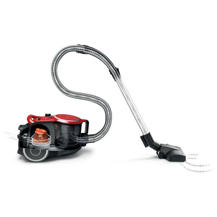 Image secondaire de Nouveauté ! Aspirateur Traineau sans sac - BOSCH BGC41Q69 Serie 6 - 600 W - ProSilence - 70 dB - Capacité bac 2,4 L - Rouge