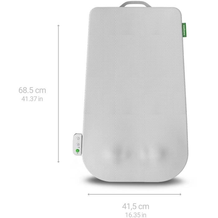 Respaldo de masaje función shiatsu calefacción ultrafino color blanco 4 programas