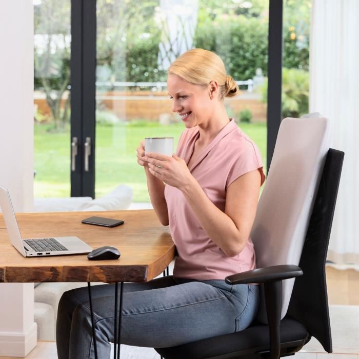 Respaldo de masaje función shiatsu calefacción ultrafino color blanco 4 programas