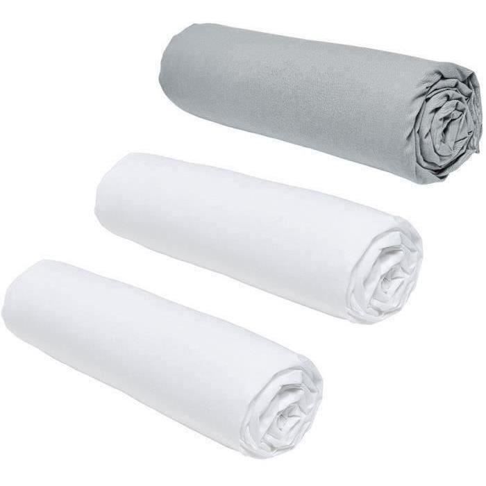Set di 3 maledizioni essenziali di teday - 140 x 190 cm - 2 persone - 100% cotone - gesso/ acciaio