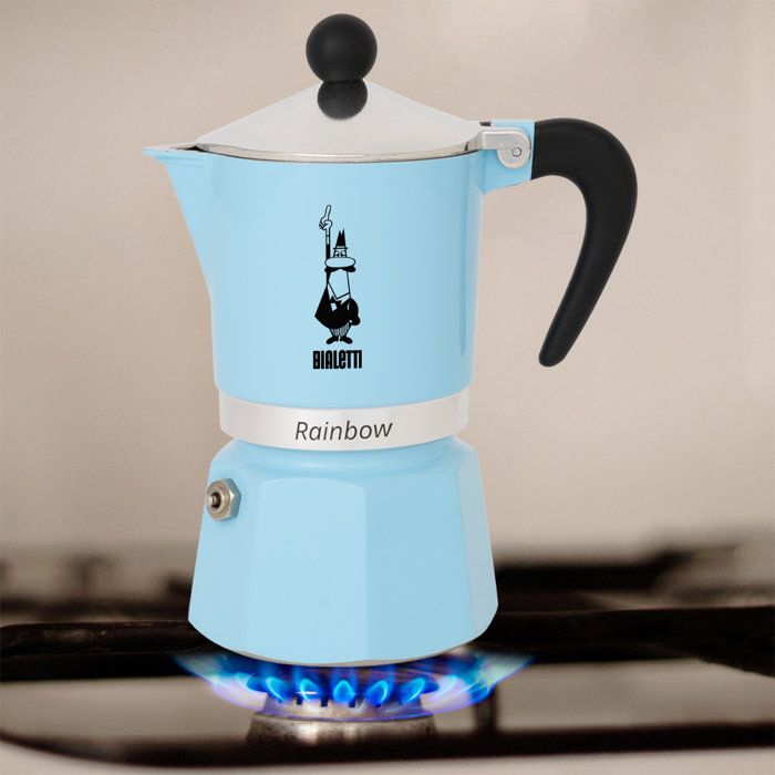 Image secondaire de Cafetière Italienne Moka Express Rainbow Bleu - 6 Tasses