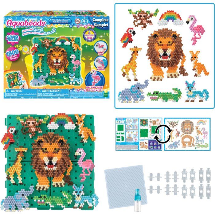 Juego de cuentas para planchar - AQUABEADS - 31968 - Paseo de la sabana
