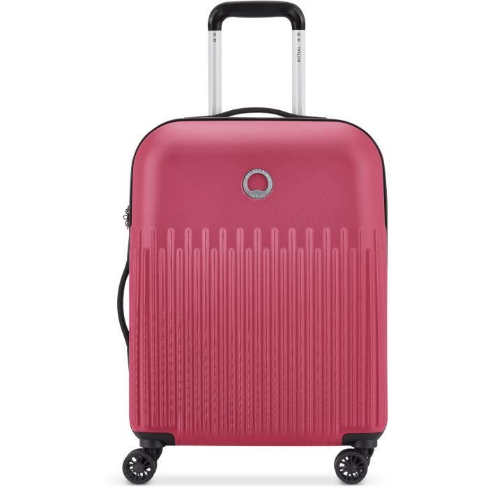 DELSEY Valise Cabine Lima Trolley Slim 55 Cm 4  Doubles Roues Rose