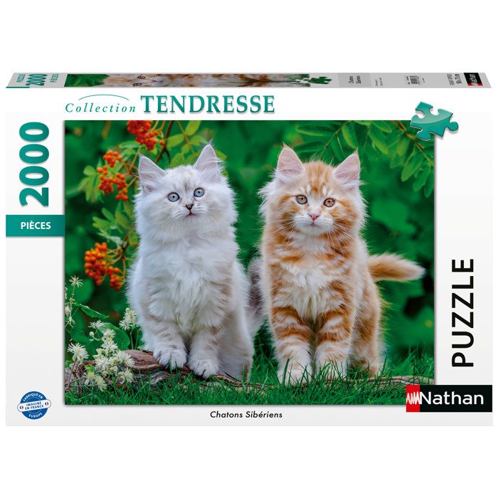 Puzzle 2000 pièces Chatons Sibériens - Collection Tendresse