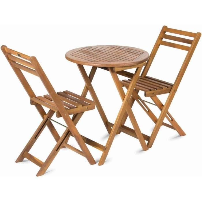 Image secondaire de Ensemble de Balcon Compact FIELDMANN avec Chaises Pliantes