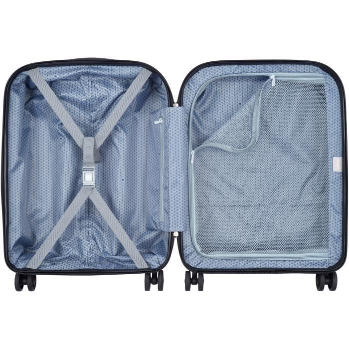 DELSEY Valise Cabine Lima Trolley Slim 55 Cm 4 Doubles Roues Rose