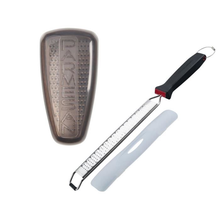 Duo Râpe à zeste et Râpe à parmesan - FACKELMANN - Acier inoxydable - 42 et 19 cm