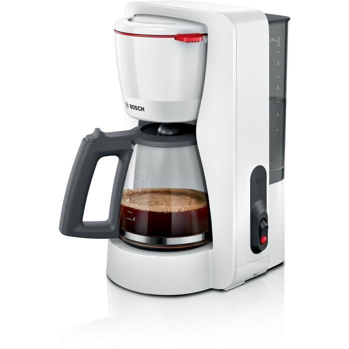 Caffettiera con filtro - BOSCH - TKA2M111 MyMoment - Bianca - Capacità 1,25 L - caraffa in vetro - sistema antigoccia