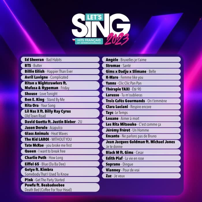 Let's Sing 2023 + 2 Micros Jeu PS4