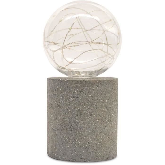 Lampada da tavolo solare - GARDEN ID Nordic Light - Ø10 h19 cm - Autonomia da 6 a 8 ore - Tasto on/off - Batteria AAA ricaricabile