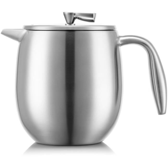 Fransk presskaffebryggare - BODUM - Columbia - Dubbelväggig - 4 koppar - 0,5 l - Rostfritt stål - Matt