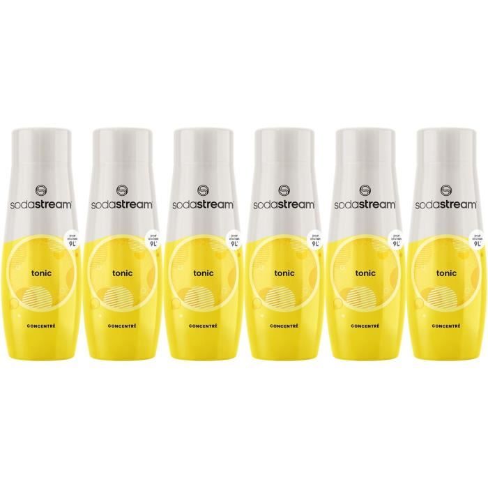 Concentrés SODASTREAM - Lot de 6 concentrés Tonic - Jusqu'a 54L de boissons - 440 ml