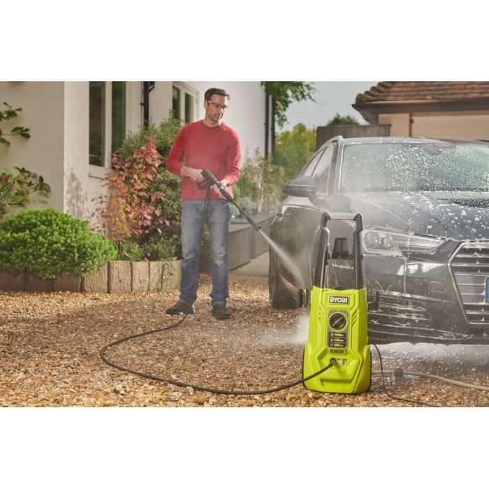 Image secondaire de RYOBI - Nettoyeur haute pression 1600 W 130 bars - 420 L - flexible 5m, réservoir 0,9L + lances vario & turbo et brosse - RY130P