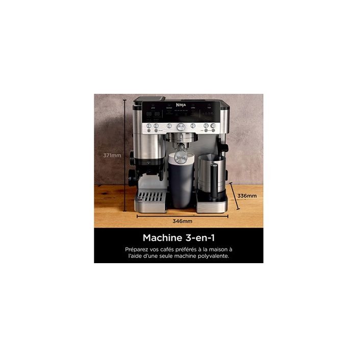 Image secondaire de Machine a café - NINJA - ES601EU Luxe Premier - 1650 W - 2 Litres - Acier inoxydable