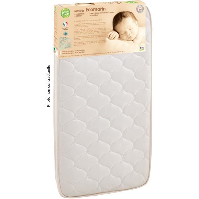 BABYCALIN Materasso letto 24kg / m3 Seaqual 60x120x10cm