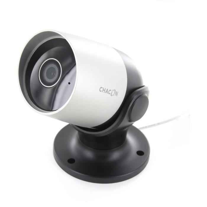 Telecamera da esterno - CHACON - IPCAM-FE04 - Wi-Fi - 1080 P - Compatibile Google Home e Alexa - Bianco