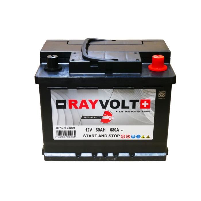 Batterie Auto RAYVOLT START-STOP EFB L2D60 12V 60AH 540A