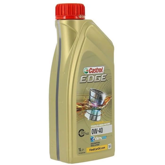Huile-Additif Edge - CASTROL - Synthétique / 0W40 / 1L