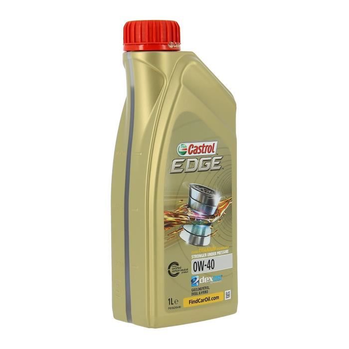 Huile-Additif Edge - CASTROL - Synthétique / 0W40 / 1L