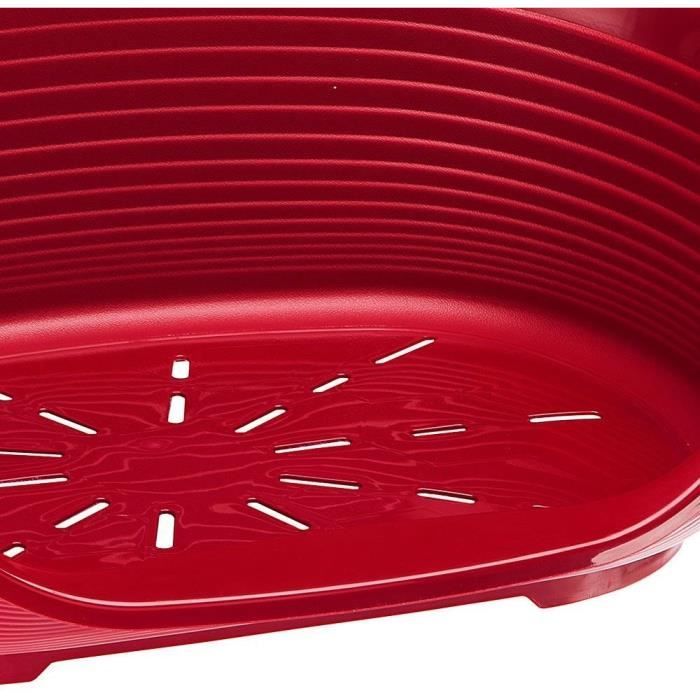 Basket Interior Non-Slip Burgundy Oval Size 4