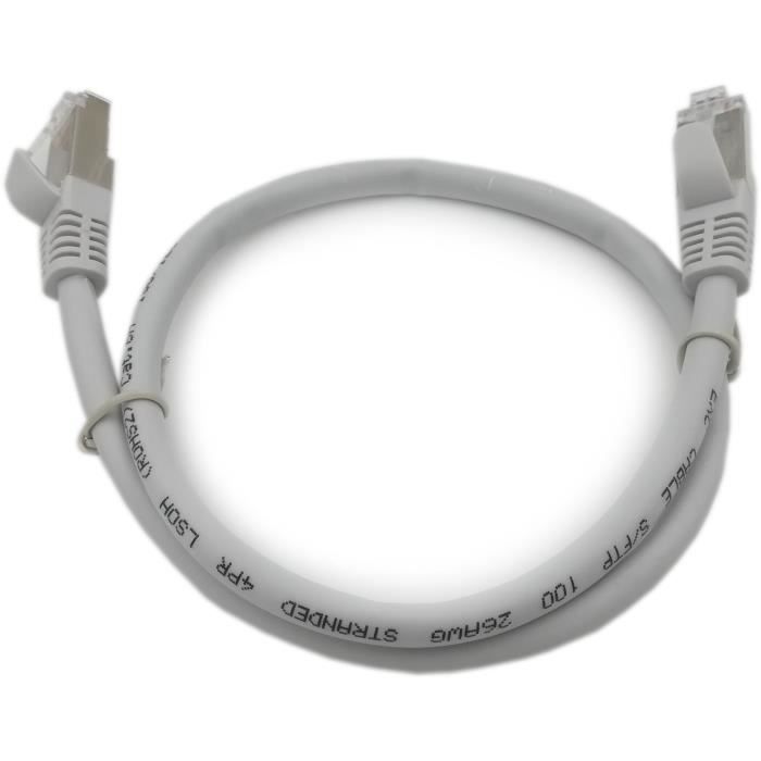 Câble Ethernet RJ45 Blindé Cat.6a - 0,5m - LINEAIRE
