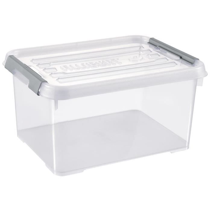 CURVER | HANDY PLUS 15L CLIPS GRIS, Rangement, Transparent, 40 x 29 x 20 cm