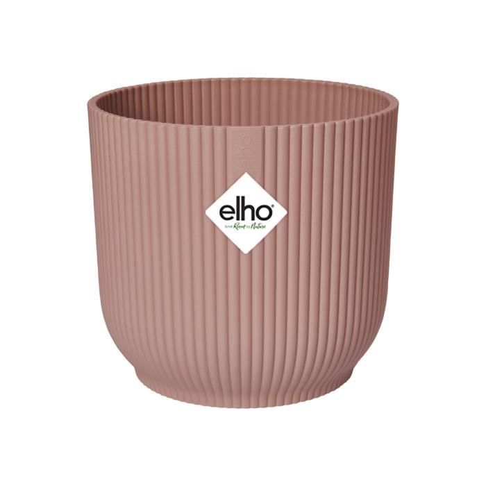 ELHO Vibes Fold Vaso da fiori rotondo Wheels 35 - Rosa - Ø 35 x H 32 cm - interno - 100% riciclato