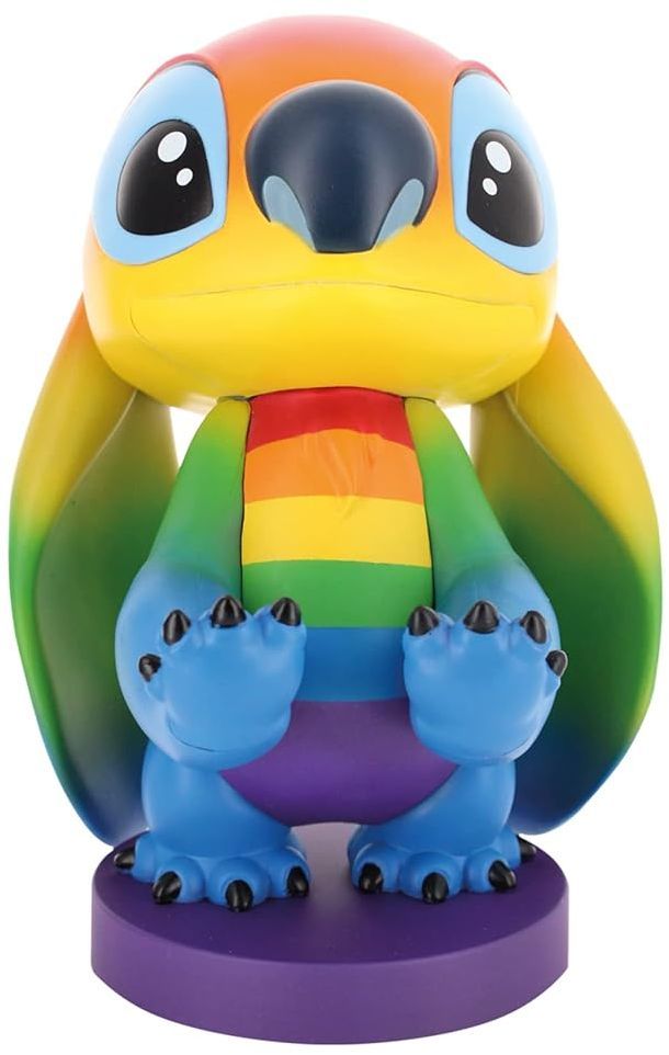 Figurine Disney Stitch Rainbow - Support Écouteurs et Smartphone