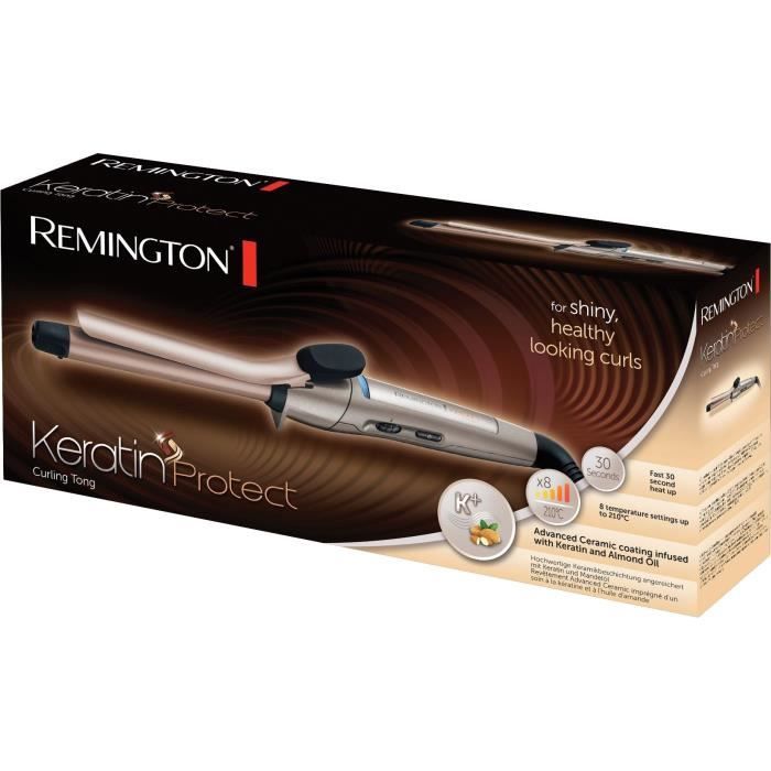 Image secondaire de Fer a boucler - REMINGTON - CI5318 Keratin Protect - 210° C - Chauffe rapide - 8 températures - Gris