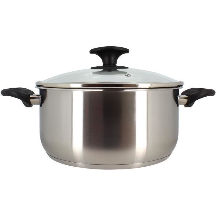 Forno olandese - MENASTYL - 6020256 - Acciaio inossidabile - 24 cm - Adatto a tutti i piani cottura, inclusa l'induzione