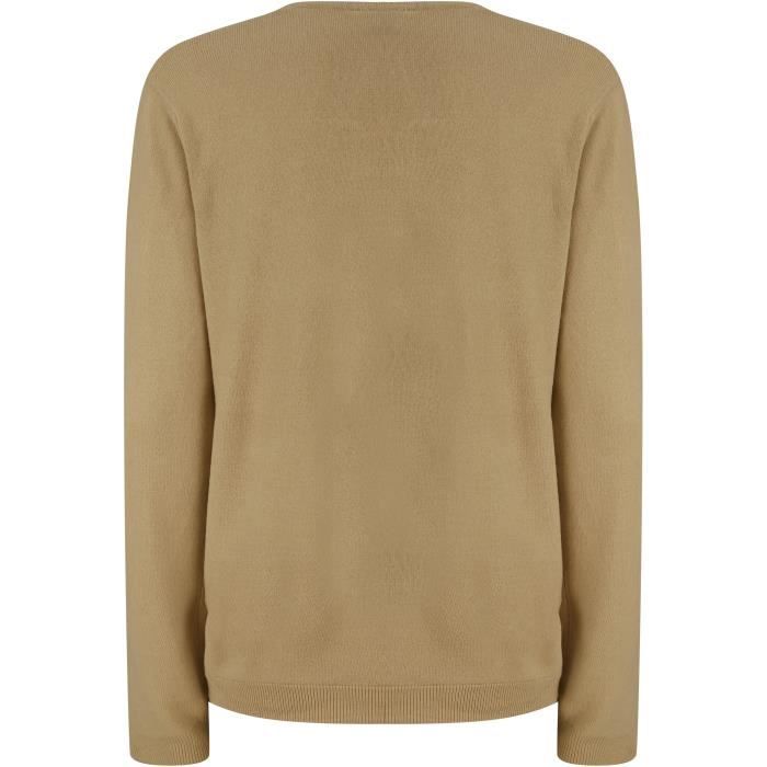 PLUM TREE Pull Touché Cachemire Beige Femme