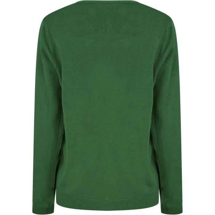 PLUM TREE Pull Touché Cachemire Vert Femme