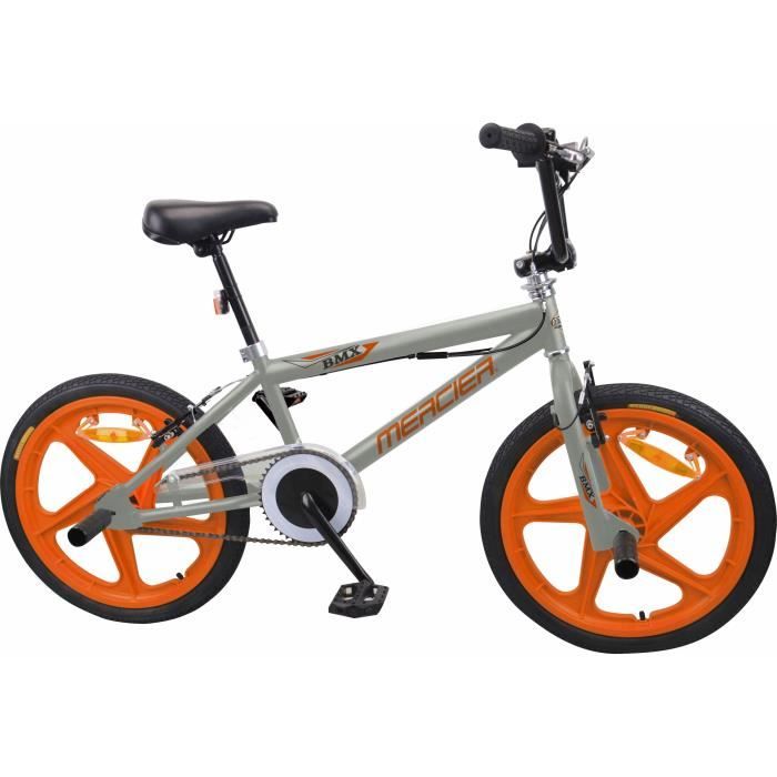 MERCIER Vélo BMX Freestyle 20 4 Pegs ROUES BATONS - Gris & Orange