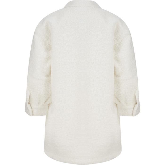 WEEKEND VIBES Veste Doudou Bouclette Ecru Femme